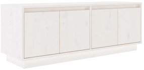 vidaXL Έπιπλο Τηλεόρασης Λευκό 110 x 34 x 40 εκ. από Μασίφ Ξύλο Πεύκου