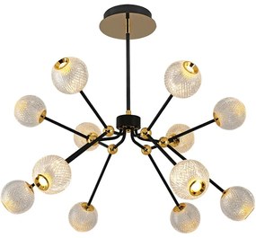 Φωτιστικό Οροφής 414LRC1415 Φ76x70cm 12xLed 6000lm 5W 3000K Black Opviq