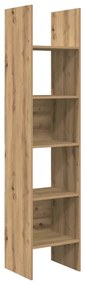 vidaXL Βιβλιοθήκη artisan δρυς 40 x 35 x 180 εκ. Επεξεργασμένο ξύλο