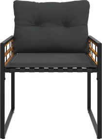 vidaXL Σετ Εξωτερικών Επίπλων με μαξιλάρι 3 pcs Σκούρο Γκρι