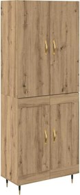 vidaXL Highboard Artisan Oak 69,5 x 34 x 180 εκ. Επεξεργασμένο ξύλο