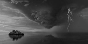 Ασπρόμαυρη εικόνα της σιωπής πριν από την καταιγίδα - 120x60