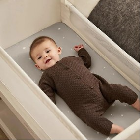 SNUZ Σετ σεντόνια 2τμχ για λίκνο 44x80cm GREY/STAR