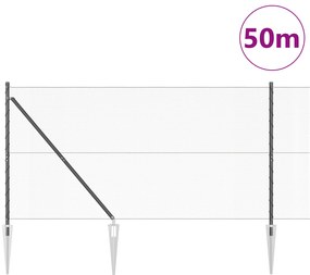 vidaXL Φράχτης Hexagon Γκρι 1.4x50 μ Ατσάλι