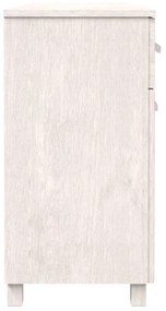 vidaXL Ντουλάπι HAMAR Λευκό 113 x 40 x 80 εκ. από Μασίφ Ξύλο Πεύκου