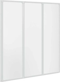 vidaXL Πτυσσόμενο Διαχωριστικό Μπανιέρας 141 x 132 cm 3 Πάνελ