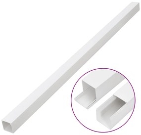 vidaXL Κανάλι Καλωδίων 40 x 40 χιλ. 10 μ. από PVC