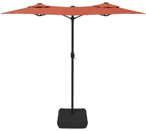 vidaXL Ομπρέλα Κήπου με Διπλή Κορυφή Τερακότα 316 x 145 εκ.