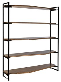 Ράφια DKD Home Decor Μαύρο Φυσικό Μέταλλο Ξύλο από Μάνγκο 150 x 40 x 181 cm
