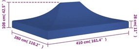 vidaXL Κάλυμμα Τέντας Εκδηλώσεων Μπλε 4 x 3 μ. 270 γρ/μ²