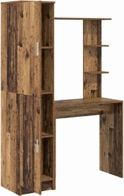 vidaXL Γραφείο 2 pcs Παλιό ξύλο