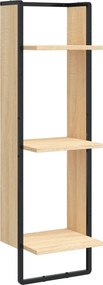vidaXL Ραφιέρα Τοίχου με 3 Ράφια Sonoma Δρυς 30x25x100 εκ.