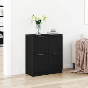 vidaXL Μαύρος Δρυς Μπουφές - 60 x 30 x 70 εκ. - Κατασκευασμένος από Επεξεργασμένο Ξύλο