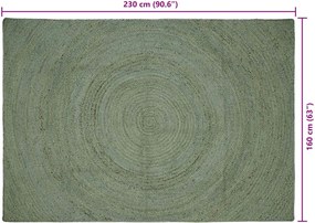 vidaXL Χαλιά χώρου Λαδί 160 x 230 cm Γιούτα