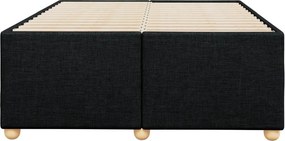 vidaXL Πλαίσιο Κρεβατιού χωρίς στρώμα Μαύρο 120x190 εκ. Υφασμάτινο