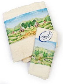 Πετσέτες Βρεφικές Farm 341 (Σετ 2τμχ) Ecru DimCol Towels Set 70x140cm 100% Βαμβάκι