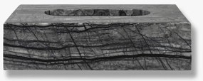 Μαρμάρινη Θήκη Για Χαρτομάντηλα Marble - Μαύρη Γκρι W14 x L25,5 x H6,5 cm METTE DITMER