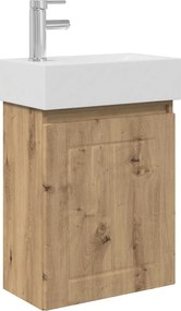 vidaXL Μονάδα μπάνιου με βρύση Artisan Δρυς 45,5 x 25,5 x 84 εκ