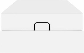 vidaXL Σκελετός κρεβατιού με στρώμα με στρώμα 2 pcs Λευκό PVC