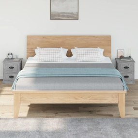 vidaXL Κομοδίνα 2 τεμ. Γκρι Σκυροδέματος 39x39x47,5 εκ. Επεξεργ. Ξύλο