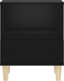 vidaXL Κομοδίνα 2 τεμ. Μαύρα 40 x 35 x 50 εκ.