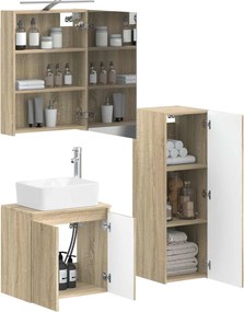 vidaXL Σετ Επίπλων Μπάνιου 4 pcs Sonoma Δρυς