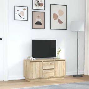 Έπιπλο Τηλεόρασης με LED Sonoma Δρυς 100x41x50 εκ. - Καφέ