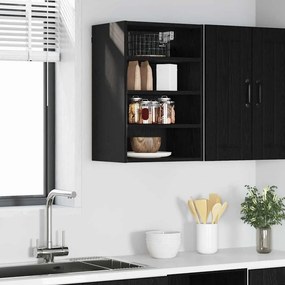 vidaXL Κρεμαστό ντουλάπι με ράφι Μαύρη δρυς 40 x 29,5 x 60 εκ.