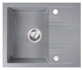 FERRO DRGM48/58GA Νεροχύτης Κουζίνας Γκρι Γρανίτης 58x48cm