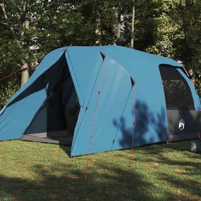 vidaXL Σκηνή Dome 4 Ατόμων με στέγη Μπλε 455 x 252 x 178 εκ