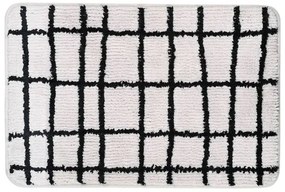 Estia Πατάκι - Ταπέτο Μπάνιου Cage Μικροινών 60x40cm Ανοιχτό Γκρι - Μαύρο 02-28572