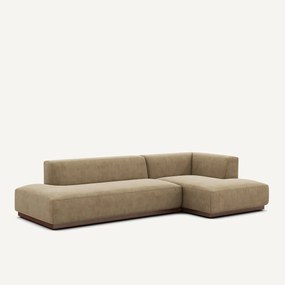 Γωνιακός καναπές δεξιός XL από βελούδο stonewashed, JACOPO