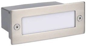 Απλίκα Φωτιστικό Τοίχου Led Ατσάλι Stair PX-0122-INO ForLight-PX-0122-INO-Ασημί PX-0122-INO