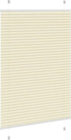vidaXL Πλισέ περσίδα Κρέμα 90x150 cm Πλάτος υφάσματος 89,4 cm