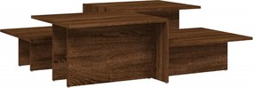 vidaXL Τραπεζάκια Σαλονιού 2 τεμ Brown Oak Επεξ. Ξύλο