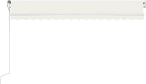 vidaXL Ηλεκτρική τέντα με LED και αισθητήρα 4 x 3,5 m Κρεμ