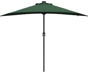 vidaXL Ομπρέλα Κήπου Πράσινο 294 x 150 x 223 εκ ύφασμα