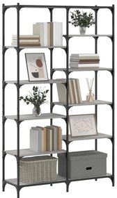 vidaXL Βιβλιοθήκη Γκρι Sonoma 100x32x170 εκ. Επεξεργ. Ξύλο / Σίδηρος