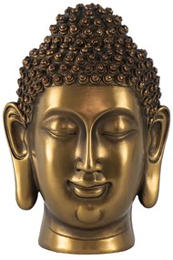 Artekko Buddha Προτομή Βούδα Ρητίνης Χρυσό (16.5x15.5x26)cm