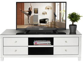 Έπιπλο Tv Luxury Καθρέφτης  140x55x49εκ - Ασημί