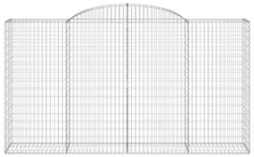 vidaXL Συρματοκιβώτια Τοξωτά 5 τεμ. 300x50x160/180 εκ. Γαλβαν. Ατσάλι