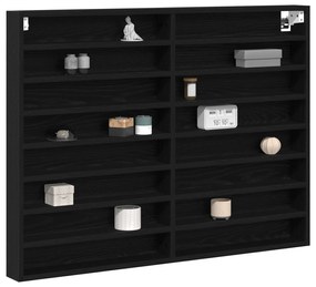 vidaXL Βιτρίνα Μαύρη Δρυς 100x8,5x75 εκ Επεξεργασμένο Ξύλο