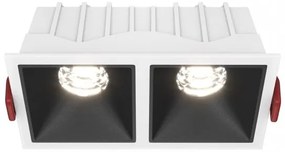 Χωνευτό Σποτ Οροφής Alfa LED 20W 4000K Διπλό Μαύρο-Λευκό DL043-02-10W4K-SQ-WB MAYTONI DL043-02-10W4K-SQ-WB Ασπρόμαυρο