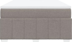 vidaXL Κρεβάτι Boxspring με Στρώμα Taupe 160x200 εκ. Υφασμάτινο