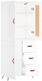 vidaXL Ντουλάπι Λευκό 69,5x34x180 εκ. από Επεξεργασμένο Ξύλο
