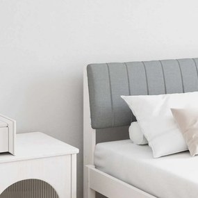 vidaXL Ταπετσαρισμένο κεφαλάρι Ανοιχτό γκρι 180 cm
