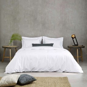 Μαξιλαροθήκη Ξενοδοχείου Oxford 4 Πλευρών White 230 Κλωστές Σατέν ρίγα 1cm 60% Βαμβάκι 40% Πολυεστ. 52 X 75 52x75cm Βαμβάκι-Πολυέστερ