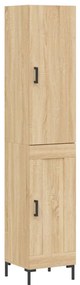vidaXL Μπουφές Sonoma δρυς 34,5 x 34 x 180 εκ. από Επεξεργασμένο Ξύλο