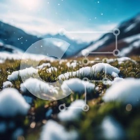 Intra Συλλεκτικό Ξύλινο Παζλ Plywood 4mm - Χιονισμένο λιβάδι με βουνά Σε Ξύλινο Κουτί - Διαστάσεις: 10x10 cm – 25 κομμάτια