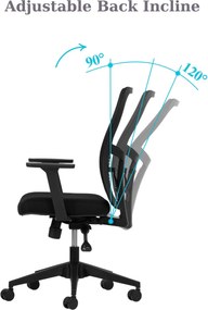 Office Chair Lumbar 108 - Black Black